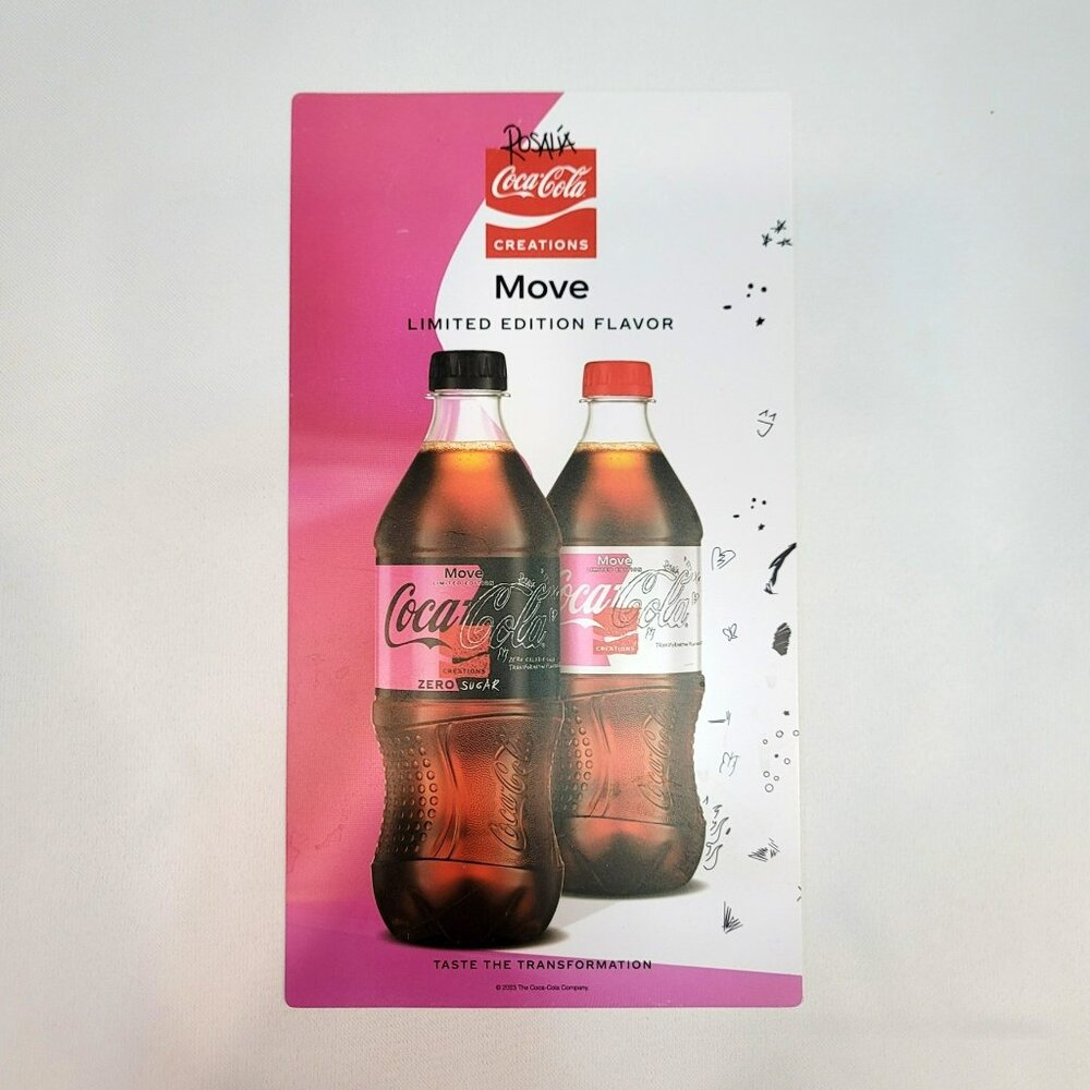 Coca Cola Creations Move Limited Edition Flavor Rosalia Zero Regular Promo Sign